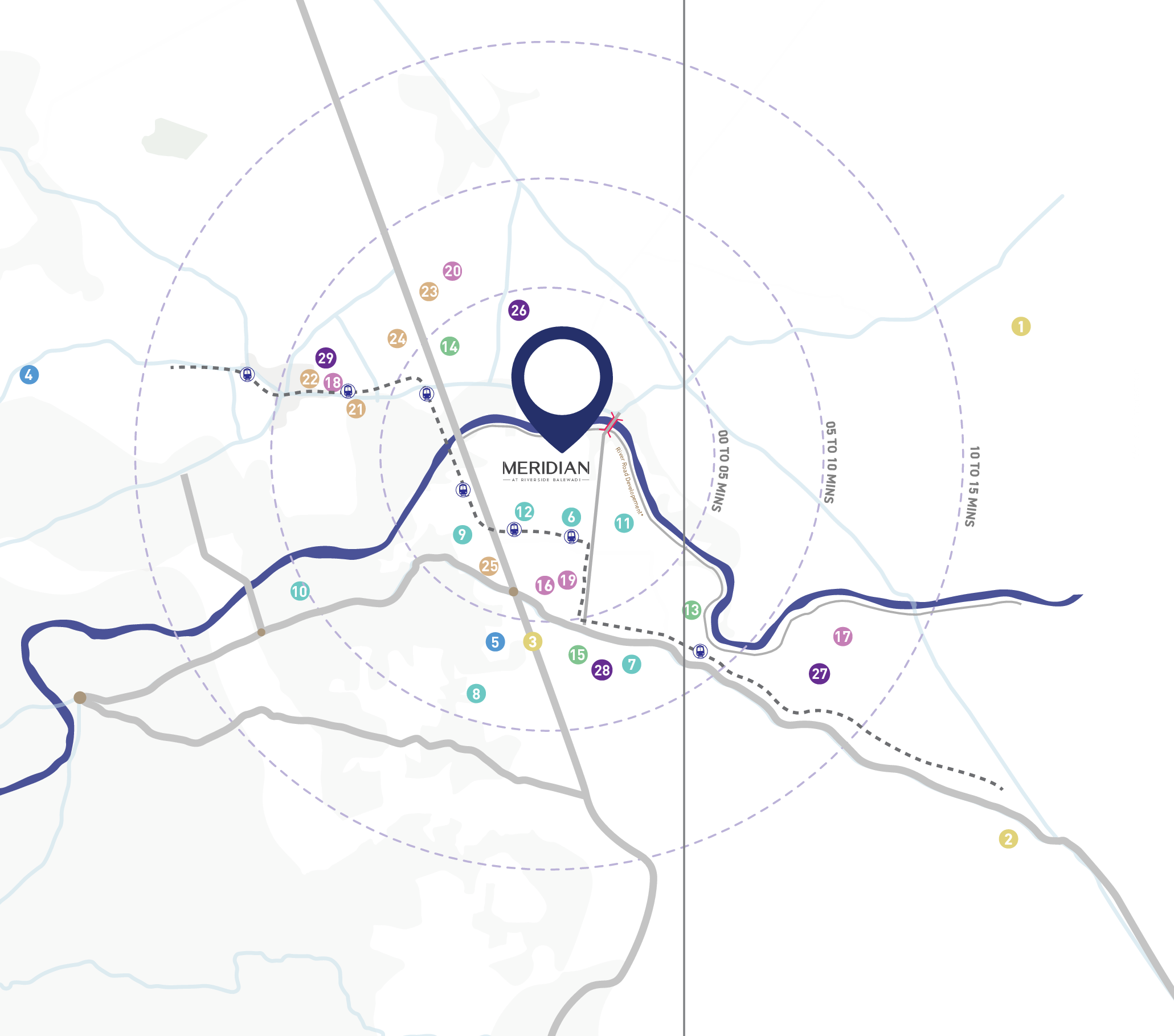 Location Map - Meridian Balewadi, Balewadi